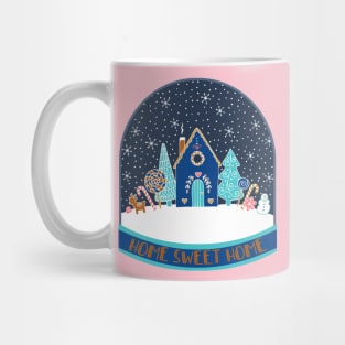 Home Sweet Home - Gingerbread House Snow Globe by Cecca Designs Mug